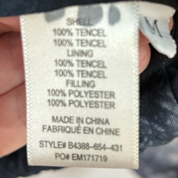 Anthropologie Cloth & Stone black/grey/ cream fabric puffer size medium - Picture 14 of 15